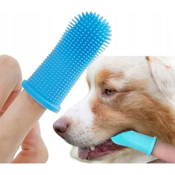 Zubní kartáček SILIKONOVÝ KARTÁČEK NA ČIŠTĚNÍ ZUBŮ PRO PSA KOČKU NA PRST ODSTRAŇUJE ZUBNÍ KÁMEN