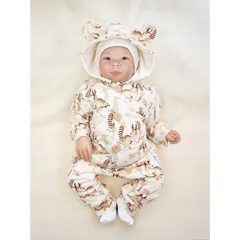 Kojenecký overall Overal set Nicol s srncem a podšívkou, vel. 56