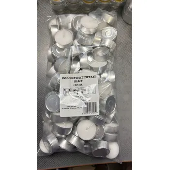 Svíčka Parafínová čajová svíčka BÍLÁ Raf-Pol 100 ks