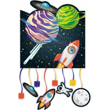 Obraz Pinata Piniata KOSMOS Raketa Planety Měsíc Narozeniny Party