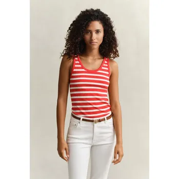 Dámské tričko TOP GANT STRIPED RIBBED TANK TOP PERFECT RED