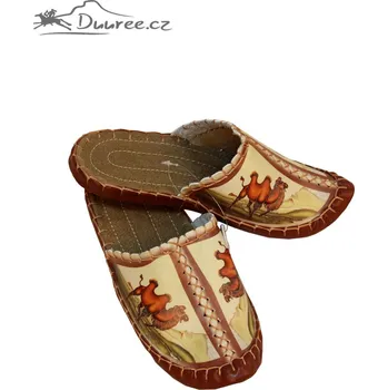 Dámská obuv Duuree.cz Kožené pantofle Barva: Hnědá, Velikost: 38-39
