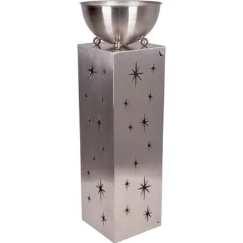 Dekorativní svítidlo Vánoční dekorativní hvězdný sloup s LED osvětlením 345363, nerez - B HARMS IMPORT