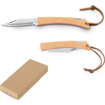 Multifunkční nůž STRICKER Břitva s čepelí z nerezové oceli a bambusovou rukojetí RANGER Barva: naturální