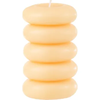 Svíčka Sloupová svíčka MACARON 11,5 cm světle žlutá