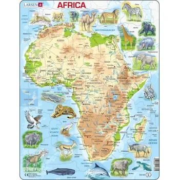 Puzzle Africa Topographic Map
