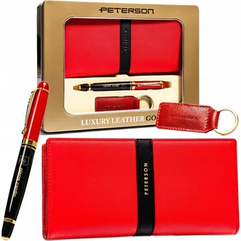 Peněženka Peterson peněženka eko kůže červená - dámská