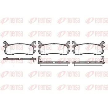 Brzdová destička Sada brzdových destiček, kotoučová brzda REMSA 0479.02