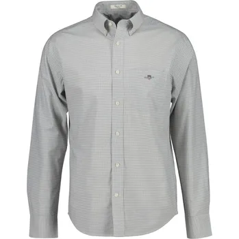 Pánské oblečení KOŠILE GANT REG CLASSIC POPLIN GINGHAM SHIRT LIGHT PUTTY