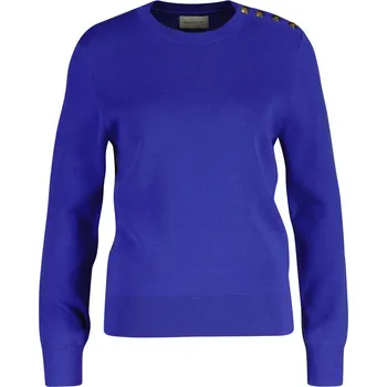 Dámský svetr SVETR GANT TEXTURED COTTON C-NECK ROYAL BLUE