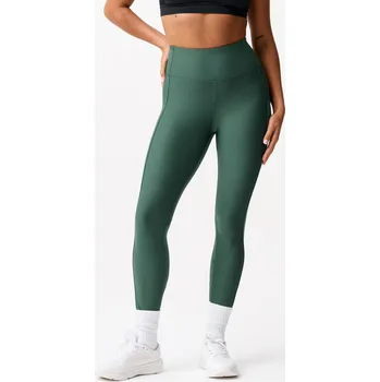 Dámské legíny DOMYOS Dámské fitness legíny s kapsou na telefon 2XL ZELENÁ