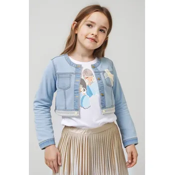 Dívčí oblečení Dětská riflová bunda Mayoral 3406.6A.Mini.PPYA modrá 50X, vel. 122