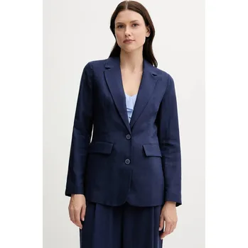 Dámské sako Sako s příměsí lnu United Colors of Benetton 25BVDW036 námořnická modř 59X, vel. 40