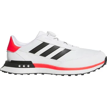 Golfová obuv ADIDAS Boty S2G Spikeless BOA 24 Wide Golf 40 2/3 BÍLÁ|ČERNÁ|ČERVENÁ