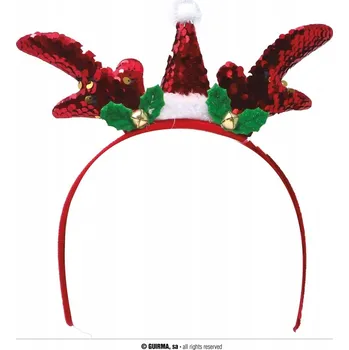 Čelenka ČELENKA/DIADÉM S FLITRY - MOTIV SANTA CLAUS - VÁNOČNÍ