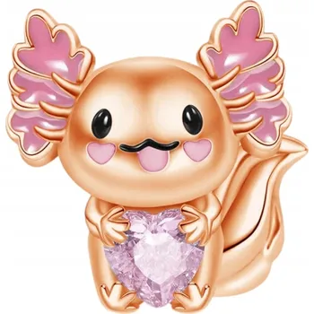 Přívěsek Přívěsek AKSOLOTL stříbro 925 růžové zlato Axolotl rose gold