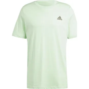 Pánské tričko Pánské triko adidas ESSENTIALS SINGLE JERSEY EMBROIDERED 2XL Světle zelená, Černá