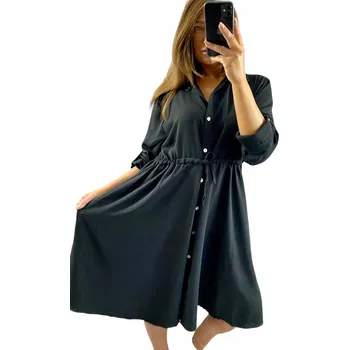 Dámské šaty Genesy šaty pro každodenní nošení glamour midi velikost 44