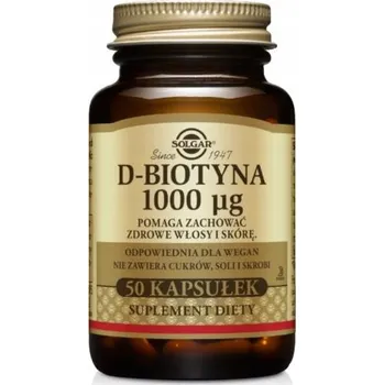 Doplněk stravy Solgar D-Biotin 1000 mcg biotin 50 kapslí