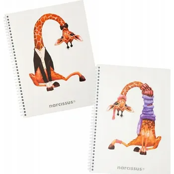 Blok Spirálový Blok A5, 80 listů, linkovaný (mřížka), Swing Žirafa 3