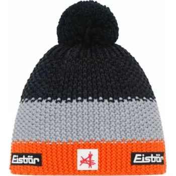 Čepice Eisbär Star Pompon MÜ SA oranžová/šedá/černá uni