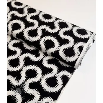 Viskóza STRETCH Abstract black