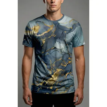 Pánské tričko UTOPY Pánské sportovní tričko Grey Marble Velikost: 7XL