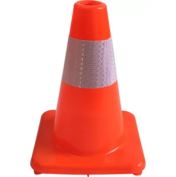 Dopravní značení Oranžový plastový (PVC) dopravní reflexní kužel FLOMA CF46 - 21 x 21 x 30 cm