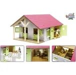 Kids Globe dřevěné koňské stáje s dílnou 1:24