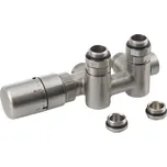 Sapho TWIN COMBI připojovací sada ventillů termostatická pro střed.připojení levý br.nerez CP5512S