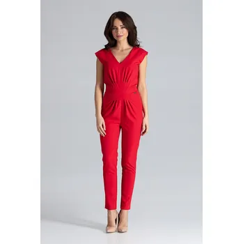 Dámské oblečení Módní KOMBINÉZA se zapínáním na zip | POHODLNÁ ELEGANTNÍ červená XL