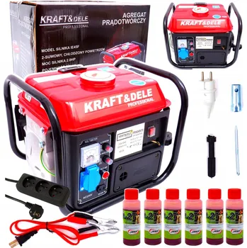 Elektrocentrála Benzínová elektrocentrála, přenosná, jednofázová Kraft&Dele 1500 W