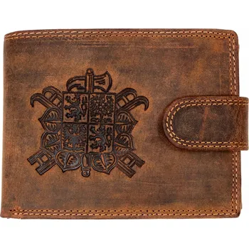 Peněženka Kožená peněženka s přeskou Hasiči - hnědá