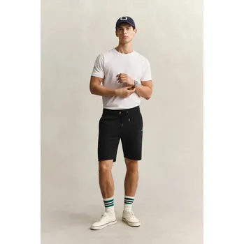 Pánské oblečení TEPLÁKOVÉ ŠORTKY GANT REG SHIELD SWEAT SHORTS BLACK