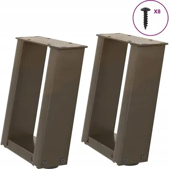 Konferenční stolek Nohy ke konferenčnímu stolku, 2 ks, přírodní ocel, 30x(30-31) cm