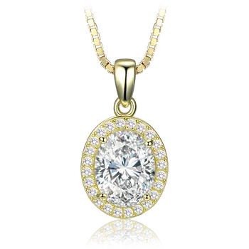 Náhrdelník 4764 MINET Luxusní pozlacený stříbrný náhrdelník se zirkonem