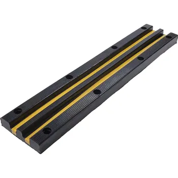 Obklad Černo-žlutá gumová ochrana zdí, stěn FLOMA WB96 - 100 x 25 x 4,5 cm