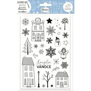 Razítko AladinE Stampo Art 55062 kouzelné domečky 29 ks