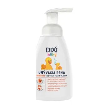 Koupelová kosmetika Dixi Baby mycí pěna sensitive na obličej, tělo a vlásky, 250 ml