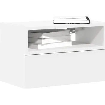 Noční stolek VidaXL Nástěnné noční stolky 2 ks bílé 45x26x28,5 cm