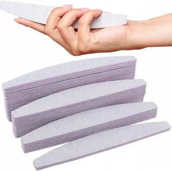 50x Pilník na nehty loďka 100/180 šedá sada