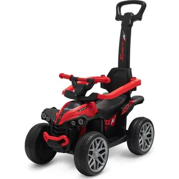 Dětské vozidlo Dětské odrážedlo s rukojetí Baby Mix Mega Prime EVA červené