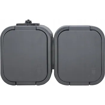 Elektrická zásuvka Hermetická Elektrická Zásuvka Abex šedá