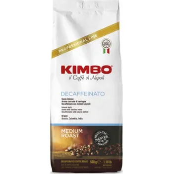 Káva Káva zrnková Kimbo Espresso Decaffeinato 500 g - bez kofeinu