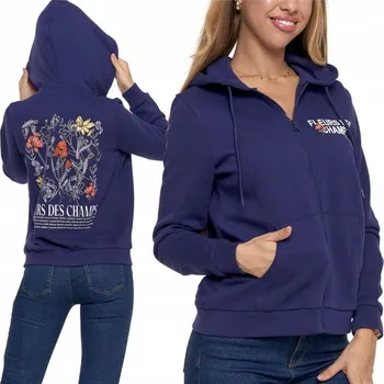 Dámská mikina Teplá Mikina Dámská s kapucí Zateplená, rozepínací, bavlněná MORAJ L