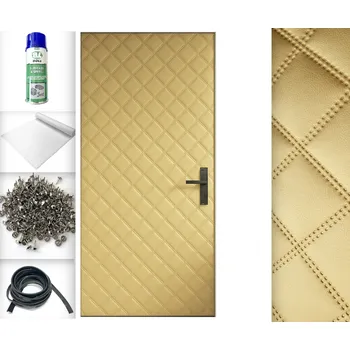 Obraz Prošívaný dveřní panel Ultrasonic 115 x 215 cm zlatý