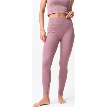 Dámské oblečení DECATHLON Dámské bezešvé legíny na jógu a pilates S FIALOVÁ