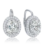 4762 MINET Luxusní stříbrné náušnice se zirkony