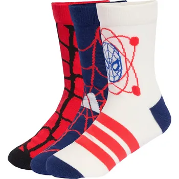 Dětská móda ADIDAS DĚTSKÉ PONOŽKY ADIDAS MARVEL SPIDER-MAN 31/33 BÍLÁ|MODRÁ|ČERVENÁ