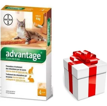 Advantage Spot-on pro malé kočky a králíky 40 mg 4 x 0,4 ml + Překvapení pro kočku